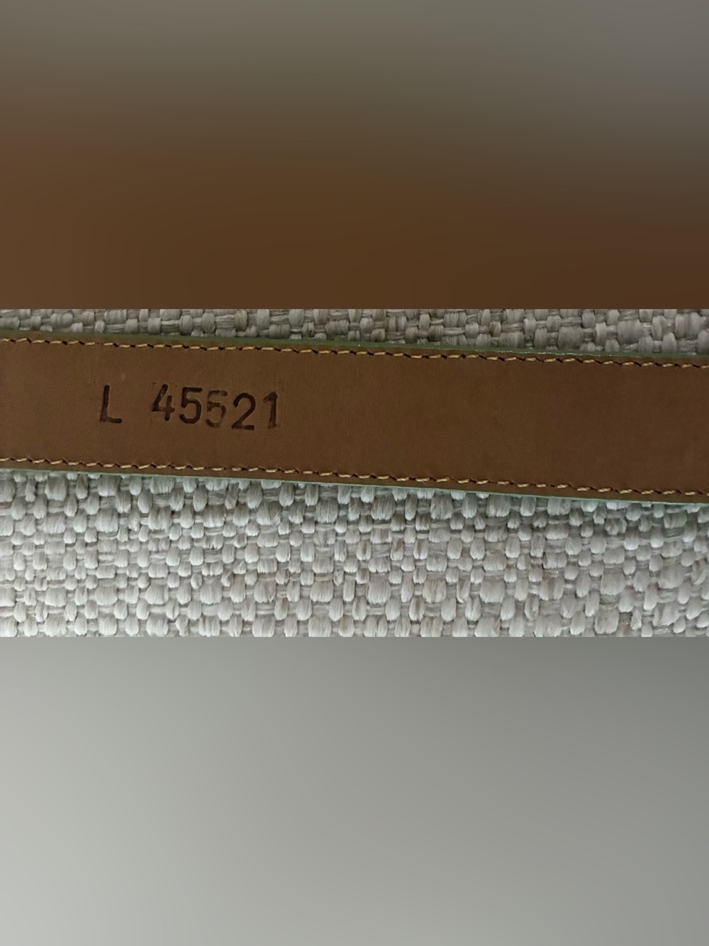 Brighton Green Suede L silver-toned dangling word Belt - Picture 7 of 12